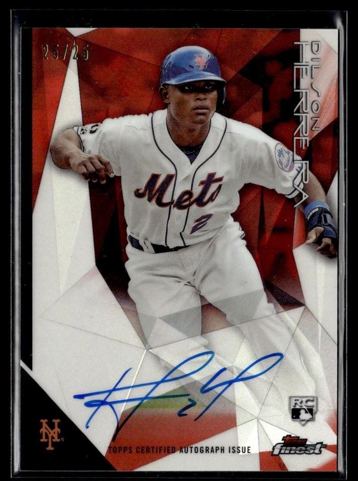 2015 Finest Autographs Orange Refractor Dilson Herrera Rookie Auto 25/25 New - Image 1 of 2