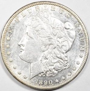 1890-CC MORGAN DOLLAR ~ SHARP STRIKE AU/BU ABOUT UNCIRCULATED! - Picture 1 of 2
