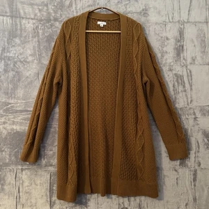 LL Bean Damen Strickjacke Pullover Gr. M braun Fischer lang Lagenlook offen Strick - Bild 1 von 8