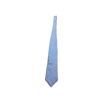 Corbata Perry Ellis Portfolio Hombre Azul 100% Seda Italiana Blanco Lunares Foto 1 de 4