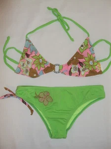 PHAX Pre-Adolescentes SLIDE FLORAL HALTER TOP Y PANTALÓN BIKINI PEQUEÑO TRAJE DE BAÑO K230 NUEVO CON ETIQUETAS - Imagen 1 de 5
