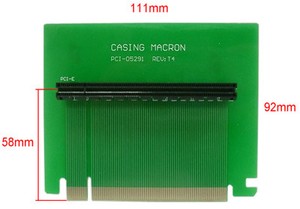 PCI Express x16 Rigid Riser card. Extender. Adaptor.BTX Desktop PCI-E Riser Card