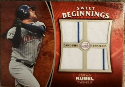 Camiseta deportiva usada de gemelos Jason Kubel 2006 Topps Sweet Spot Update Beginnings Quad Game Foto 1 de 2