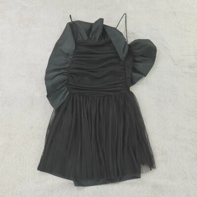 Vestido Pinko Mujer 40 IT 4 EE. UU. Negro Tul Volantes Italia Foto 1 de 4