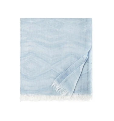 Manta Sferra Glima Azul Cielo Flecos Ligera Suave 51"x 70" Italia NUEVA Foto 1 de 4