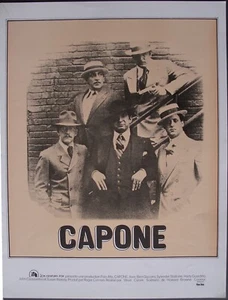 Capone 1975 mafia affiche publicitaire originale Sylvester Stallone Frank Nitti - Photo 1/1