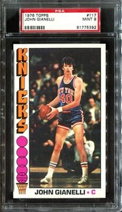 1976 Topps Basketball #117 John Gianelli PSA 9