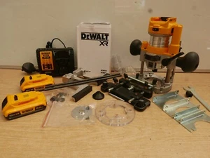 DeWALT DCW604 18v xr multi plunge router 2 x 2 ah kit + DWS5031 rail attachment - Picture 1 of 3