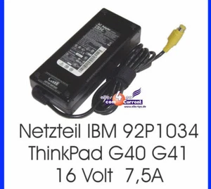 120 WATT Alimentatore IBM 13R0291 Per ThinkPad 16V 7,5A 4-PIN - Foto 1 di 1