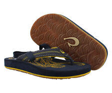 OluKai Paki Boys Shoes Size 9, Color: Navy/Yellow