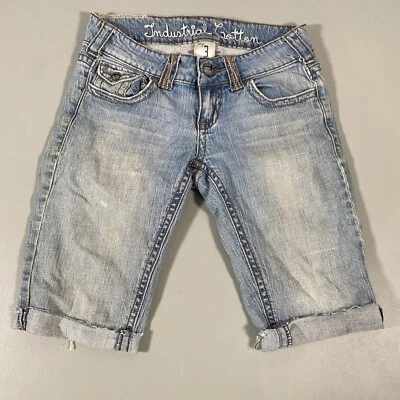 Pantalones Cortos Industriales de Algodón para Mujer 3 Juniors Bermudas con Solapa Bolsillo Flexible Puntada Gruesa Foto 1 de 4