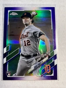 2021 Topps Chrome Update Casey Mize Debut Rookie RC Purple Refractor #USC73 - Picture 1 of 2