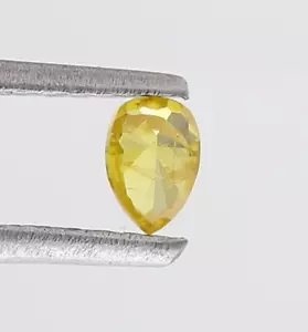 0.14ctw natural yellow color diamond pear shape brilliant cut fancy diamond - Picture 1 of 10