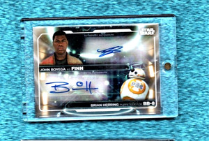 Star Wars John Boyega as Finn and BB-8 Dual Autographed Card #/10