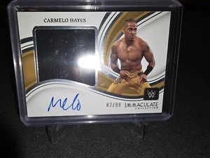 2023 WWE Immaculate Carmelo Hayes Patch Auto /99 - Picture 1 of 2