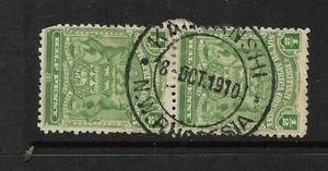 RHODESIA, MATASELLOS, KANSHANSHI D/C, 8 OC 1910, EN PAR 1/2d BRAZOS PEQUEÑOS. - Imagen 1 de 1