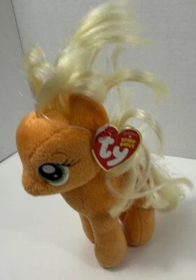 Плюшевая шапочка 2017 Sparkle Apple Jack TY Beanie Baby My Little Pony 7 дюймов Мягкие игрушки - Изображение 1 из 4