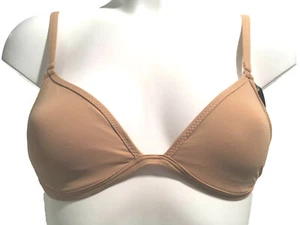 Huit Lingerie Nude Tan Bra Triangle Shape Underwired No Padding Les Actuels B4 - Picture 1 of 3