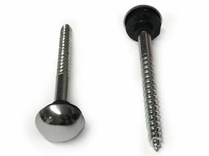 Tornillos de espejo perno de pared brillante cromado cúpula cubierta protectora tapas fijación de pared - Imagen 1 de 3