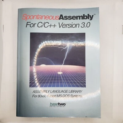 Spontaneous Assembly For C/C++ Version 3.0 Manual w/ Disks MS DOS Vintage *USED* - Image 1 of 4