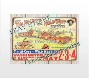 TIM MCCOY WILD WEST POSTER metal tin sign home decor art prints - Picture 1 of 4