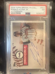 2019 Topps Brooklyn Collection Ronald Acuna Jr. Auto /75 - Picture 1 of 3