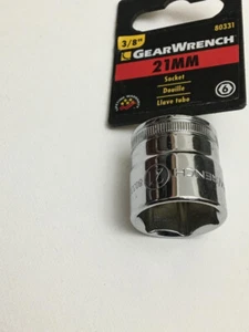 LLAVE DE ENGRANAJES 3/8" Unidad Enchufe Métrico Estándar 21mm, 6 Puntos - 80331 - Imagen 1 de 2