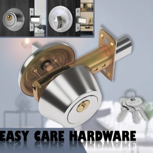 Single Cylinder Deadbolt Dead Bolt Door Lock Polished Chrome for Doors New - Picture 1 of 15