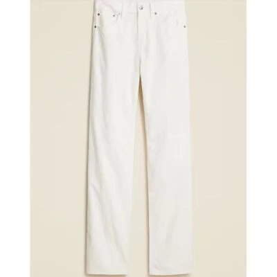 J Crew Loose Straight Corduroy Pant Womens 30 Ivory Slouchy Rise Tapered 80s NWT - Image 1 of 4