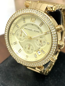 Michael Kors Damenuhr MK5354 Parker Gemmed Quartz 39mm Gold Edelstahl - Bild 1 von 13