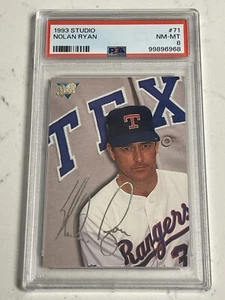1993 Studio #71 Nolan Ryan HOF Texas Rangers **Fresh Grade PSA 8 come nuovo! - Foto 1 di 2