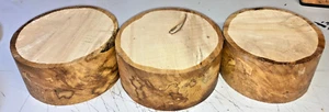 190-215X100MM LOTE DE 3 PIEZAS 281A MADERA DE SICÓMORO HENDIDO TORNEADO MADERA EN BLANCO - Imagen 1 de 1