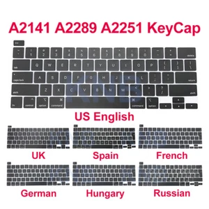 US UK EU Schlüssel Tastenkappen für Macbook Pro Retina 13"" 16"" A2141 A2289 A2251 2019 2010 - Bild 1 von 17