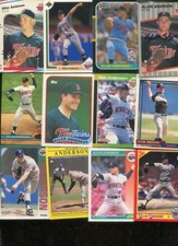 ALLAN ANDERSON  LOT OF 24 ALL DIFFERENT BASEBALL CARDS TWINS LANCASTER OHIO