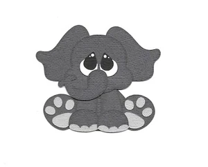 PREMADE SCRAPBOOK PAPER PIECING FOR LAYOUT-SAFARI-CUTE ANIMAL-ZOO-ELEPHANT - Picture 1 of 1