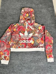 Adidas Farm Rio Fugiprabali Damen Hoodie Crop Pullover Größe UK 12, US S - Bild 1 von 7