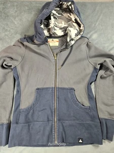 Sudadera con Capucha American Giant Para Mujer Gris Medio Clásica Cremallera Completa Sudadera con Capucha EE. UU. Algodón Camuflaje - Imagen 1 de 12