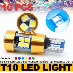 10PCS T10 W5W 3030 19 SMD Ice Blue LED 3W Canbus Side Lamp Wedge Lights Bulbs - Picture 1 of 8