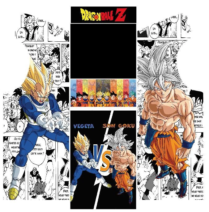 Stickers Borne Arcade - Modèle Dragon Ball Vegeta VS Son Goku - Photo 1/1