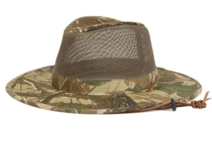 Cowboy Elysiumland Safari Olive Camouflage Outdoor Chin Strap SPF 50 Men's Hat - Picture 1 of 3