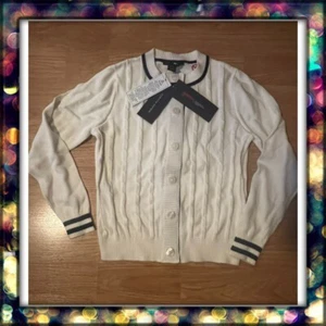 Tommy Hilfiger Girls Cotton Core Lightweight Cardigan Sweater Size 7 Small - Picture 1 of 9