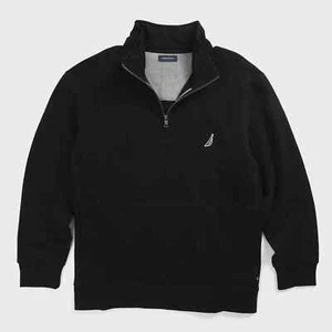 Men's Nautica True Black Quarter Zip Sweatshirt Size 1XLT NWT - Picture 1 of 2