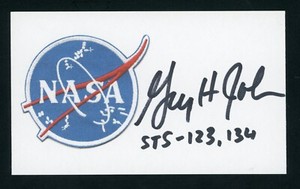 Gregory Johnson NASA Space Shuttle Astronaut Signed 3x5 Index Card E24106
