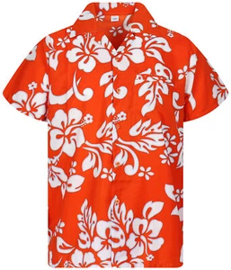 Funky Hawaiian Shirt Hibiscus Orange - Bild 1 von 7