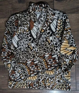 CHICO’S Zenergy Womans Full Zip Up Light Weight Jacket Animal Print Size 0 (S) - Picture 1 of 17