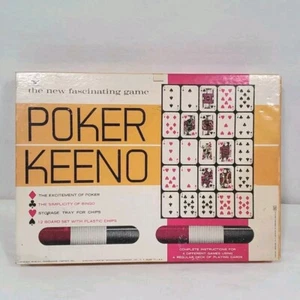 Poker Keeno Game Transogram Vintage 1966 Playing Card Bingo Age 7+ Complete - Picture 1 of 19
