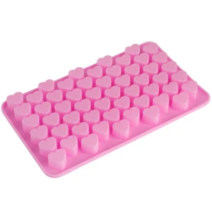 55 Griglie Fai da Te Silicone Gommoso Cuore Cioccolato Stampo Caramelle Vassoio Ghiaccio Stampo AC - Foto 1 di 12