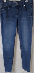 White House Black Market 6R Skinny Low Rise Med Wash Zipper At Ankle Jeans W30 - Picture 1 of 15