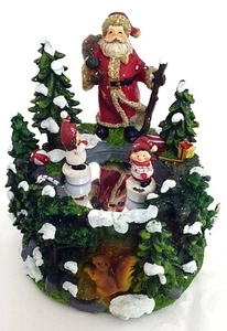 Carillon manuale con bambini che girano melodia Santa Caus is coming to town - Foto 1 di 6