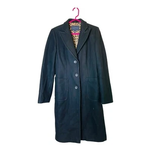 Banana Republic Damen Business Pea Mantel Jacke gefüttert Leopard schwarz Medium - Bild 1 von 9